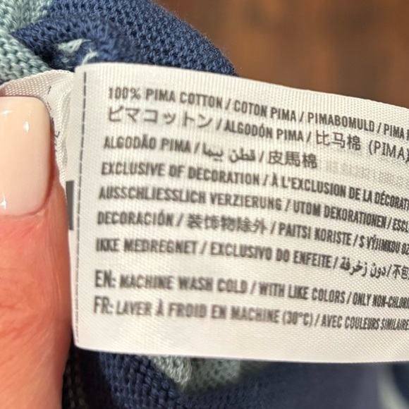 Abercrombie And Fitch NWOT VNeck Striped Sweater Men’s Size XL 100% Pima Cotton - Picture 5 of 5